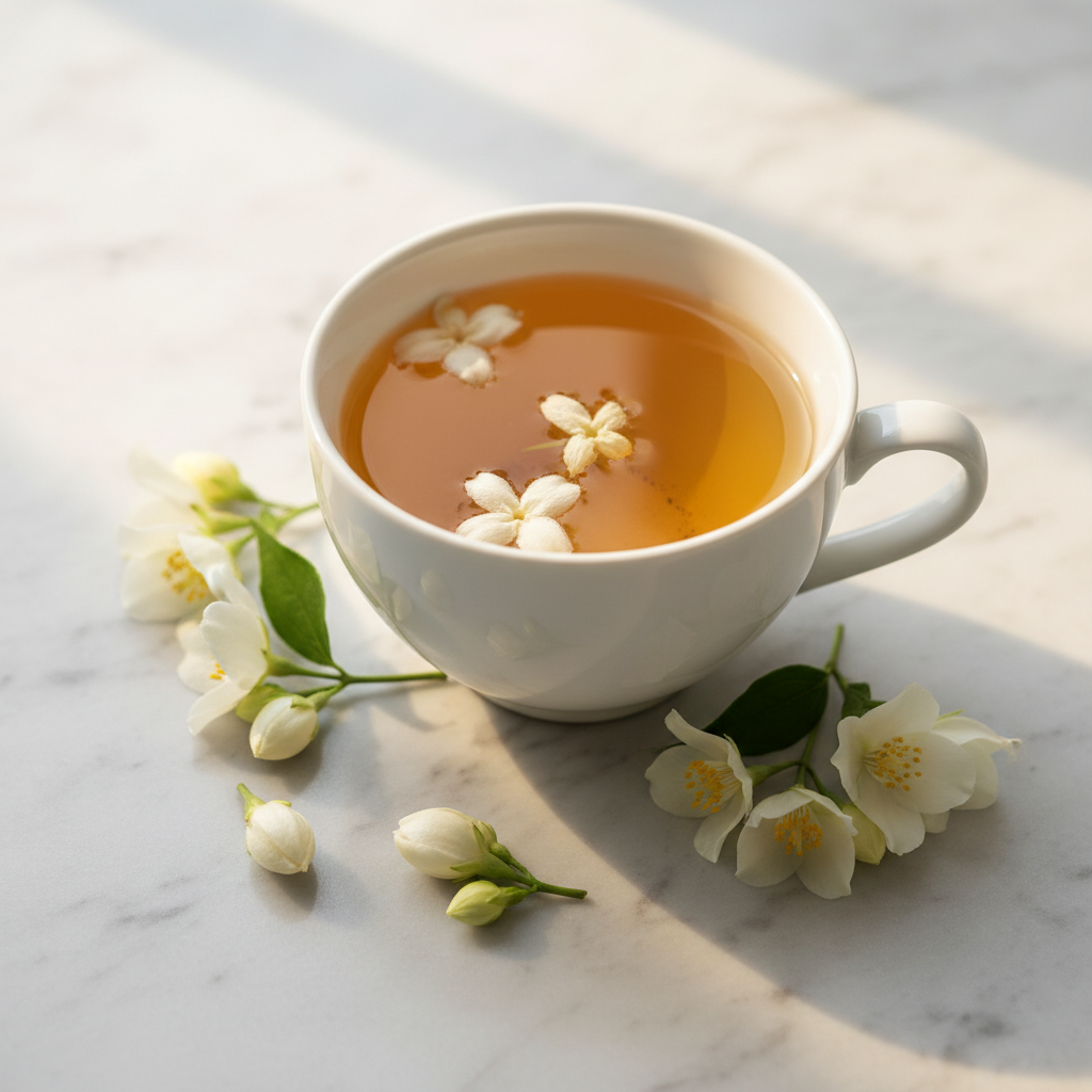 Jasmine Tea in White Cup